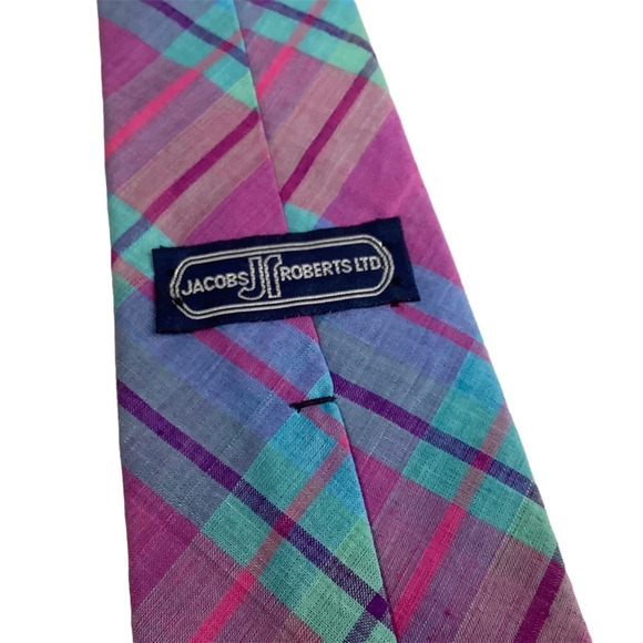 Jacob’s Robert’s LTD turquoise madras plaid vintage classic preppy acade… - Picture 3 of 3